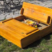 Ladă de nisip din lemn cu băncuţe