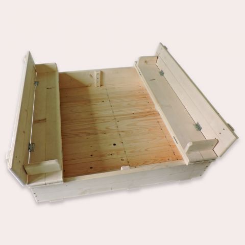 Ladă de nisip din lemn cu băncuţe