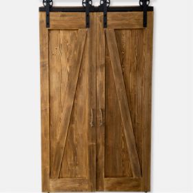 Uşă glisantă tip hambar dublă antichizat