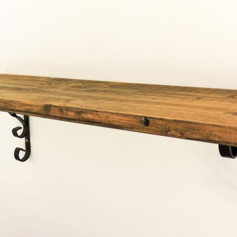 Poliţă rustică cu două console