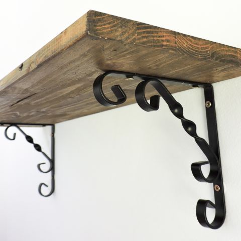 Poliţă rustică cu două console