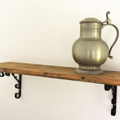 Poliţă rustică cu două console